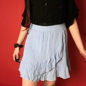 Simple pastel blue milkmaid style skirt 💙🤍​​​​​​​​​​​​​​​​​​​​​​